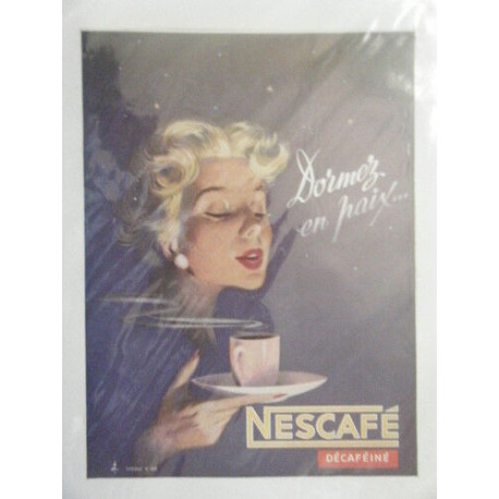 COMPOSITION COULEUR 20ème PUBLICITE NESCAFE DECAFEINE